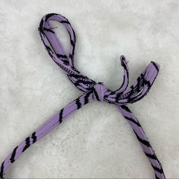 NWT Pretty Little Thing Lilac Zebra Mini Triangle Bikini Top - Picture 9 of 12